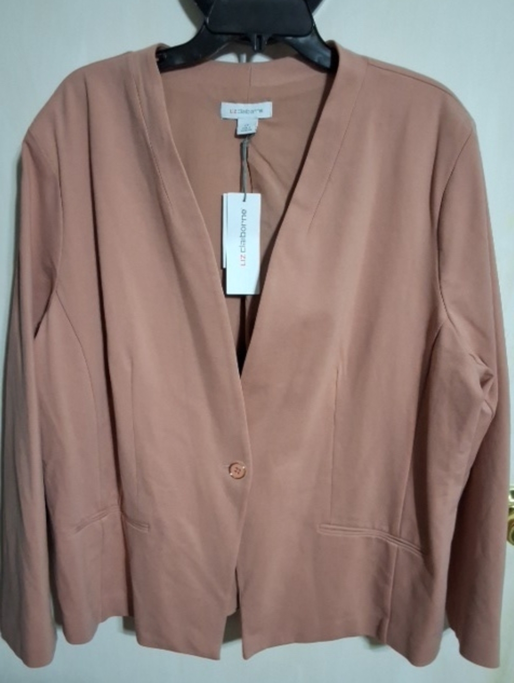 Liz Claiborne Blazer Jacket in Dusty Rose Pink 2X